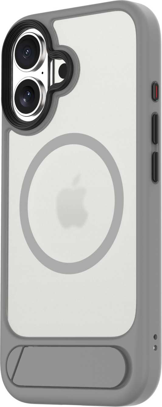 TEKNE Hybrid Frost Matte with stand Case for iPhone 17