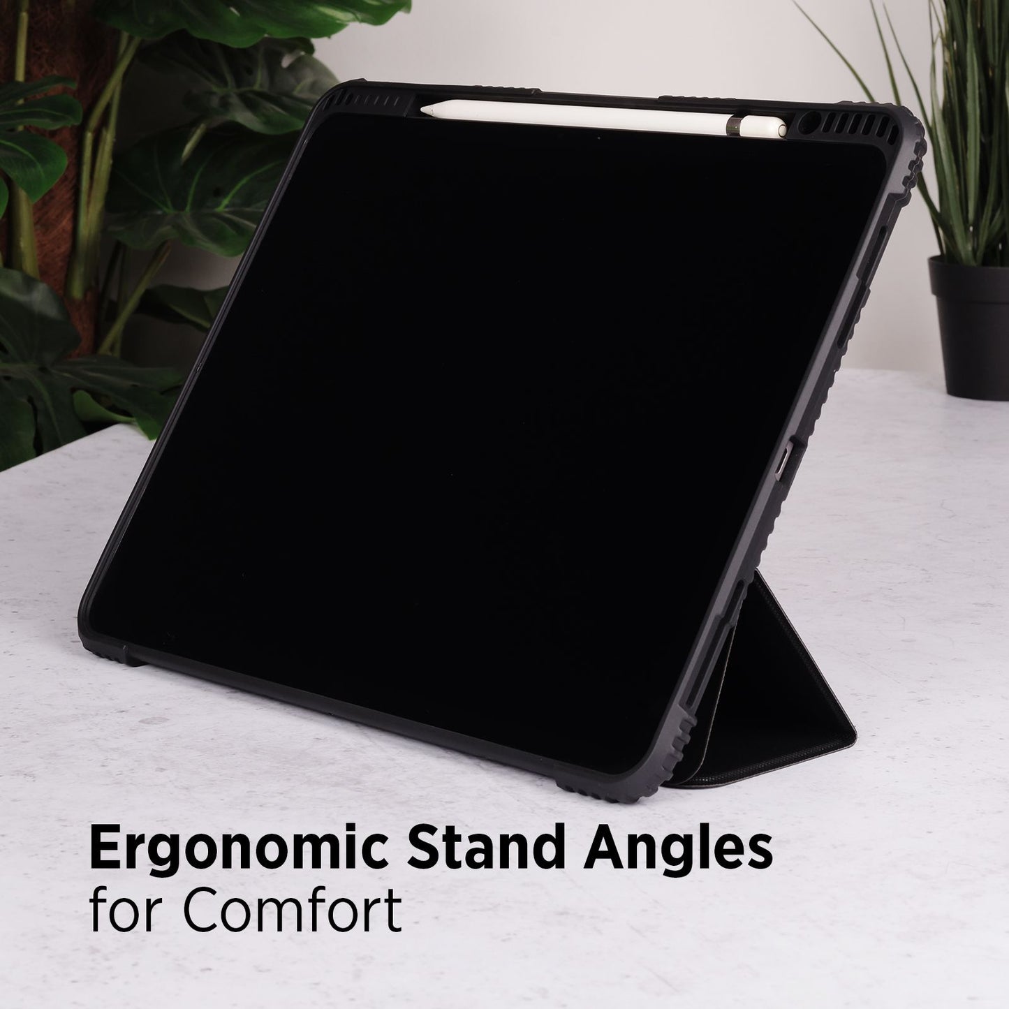 Tekne Shockproof Vegan Leather Case for iPad Air 13 M2 | Stand Function | Drop Protection