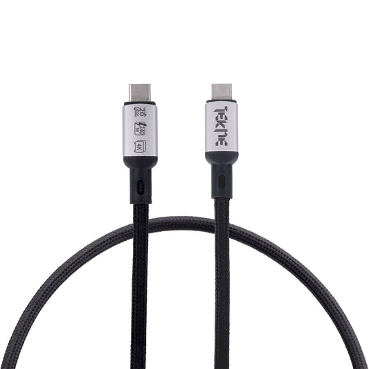 Tekne 240W USB4 Braided Cable | Ultra-Fast Charging & 20Gbps Data Transfer | Durable 2m Cable 