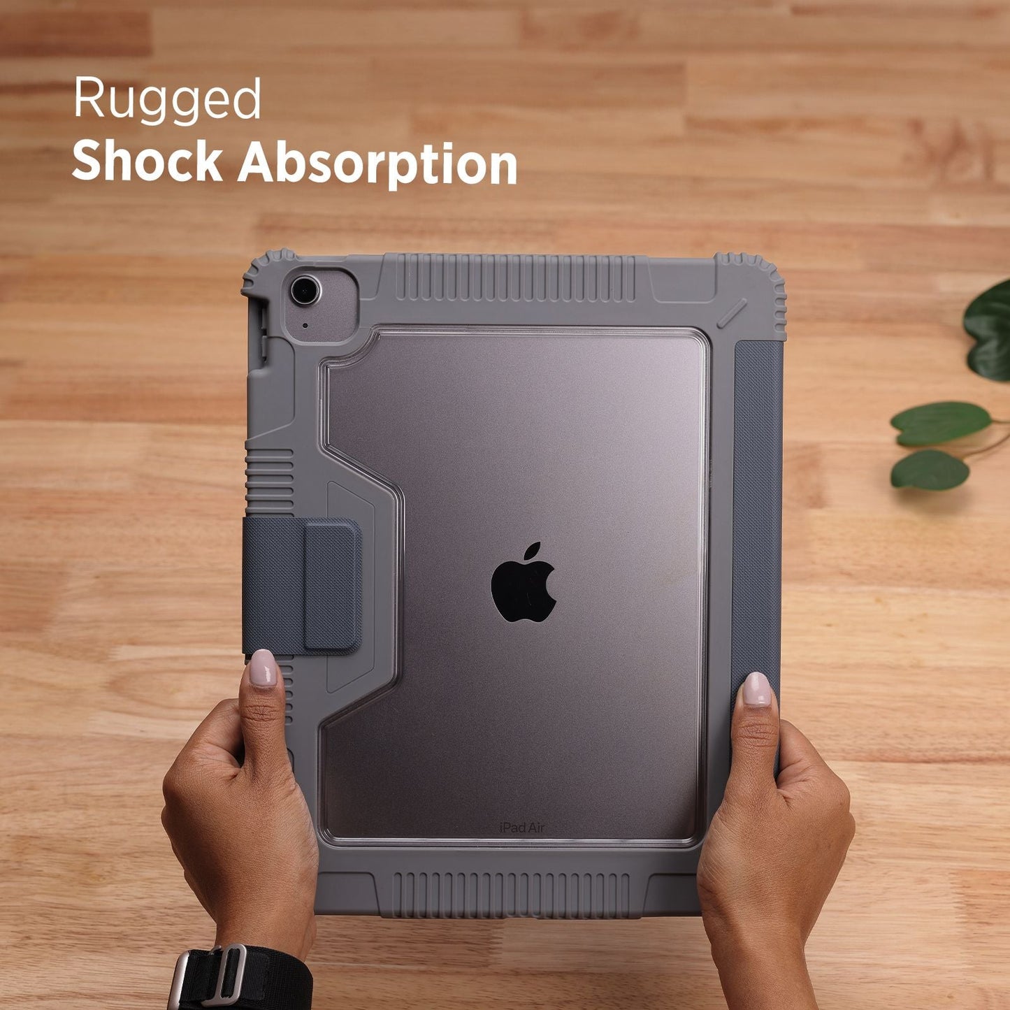 Tekne Shockproof Vegan Leather Case for iPad Air 13 M2 | Stand Function | Drop Protection