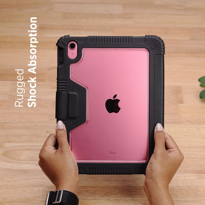 Tekne Shockproof Vegan Leather Case for iPad 10th Gen 10.9 inch | Stand Function | Drop Protection
