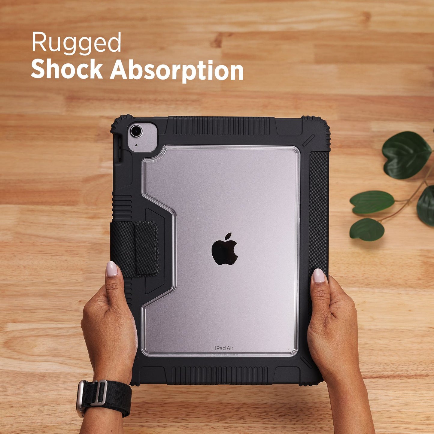 Tekne Shockproof Vegan Leather Case for iPad Air 13 M2 | Stand Function | Drop Protection