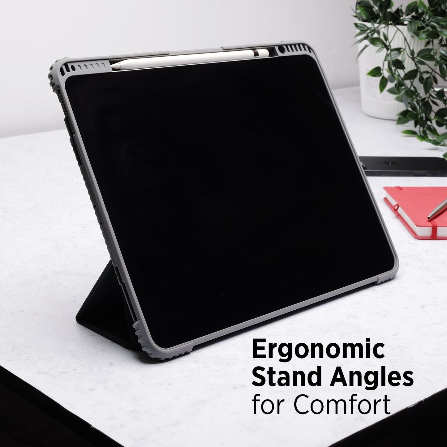 Tekne Shockproof Vegan Leather Case for iPad Air 13 M2 | Stand Function | Drop Protection