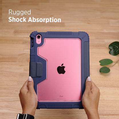 Tekne Shockproof Vegan Leather Case for iPad 10th Gen 10.9 inch | Stand Function | Drop Protection