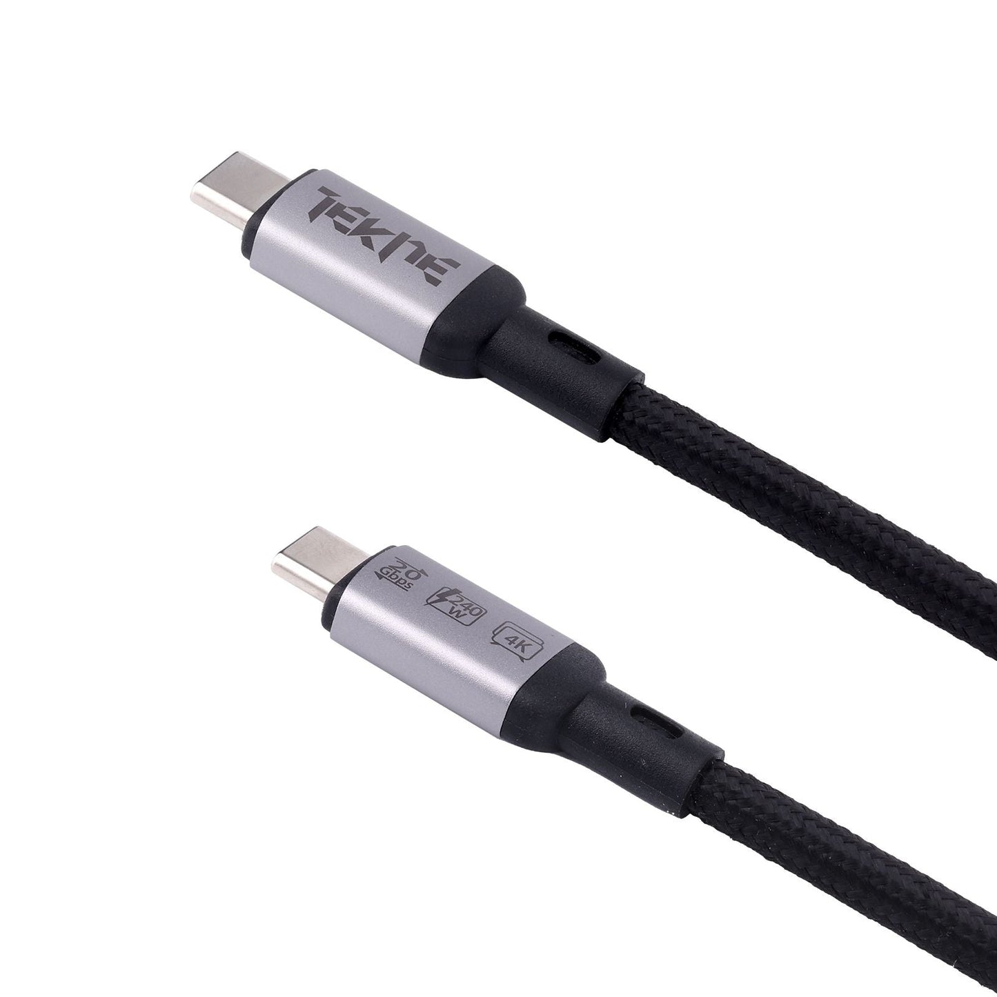 Tekne 240W USB4 Braided Cable | Ultra-Fast Charging & 20Gbps Data Transfer | Durable 2m Cable 