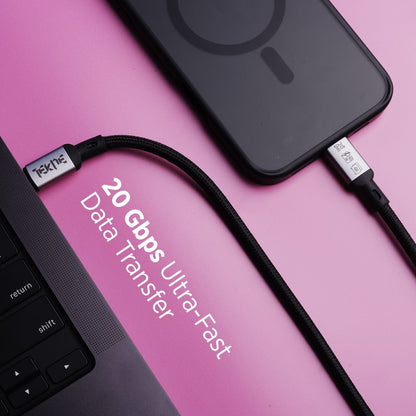 Tekne 240W USB4 Braided Cable | Ultra-Fast Charging & 20Gbps Data Transfer | Durable 2m Cable 